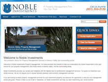 Tablet Screenshot of nobleinvestmentsmv.com